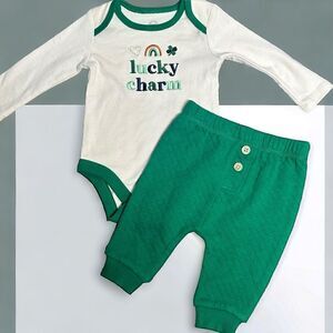 Lucky Charm Infant 2 Piece Long Sleeve Bodysuit & Pants